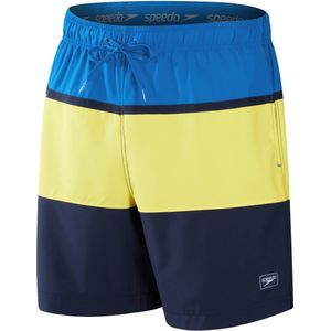 Speedo - Colorblock Redondo Edge - Watershort - Blauw Geel - 17 inch