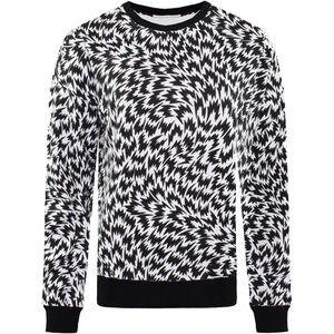 Vans - V241HCH - Damestrui - Zwart/Wit - Lange Mouw Crew Hals