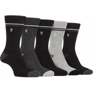 5-Pack Heren Bamboe Felgestreepte Patroon Sokken