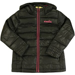 Diadora - Lange Mouw Zip Up - Jasje - Zwart - Lichtgewicht Hooded Jacket