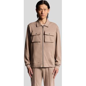 Lyle & Scott Heavyweight Jersey Overshirt - Beige