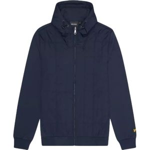 Lyle & Scott - Hybride Gewatteerde Hoodie - Marineblauw - Met Rits