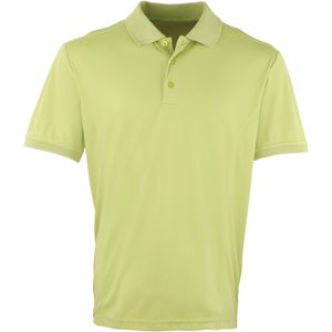 Premier Heren Coolchecker Pique korte mouw Polo T-Shirt (Kalk)
