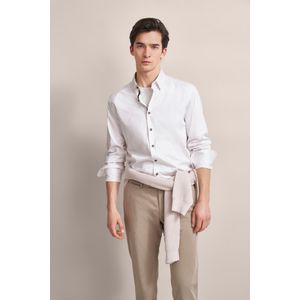 Overhemden - Wit - Sluiting met Knopen - Under-button-downkraag - Lange Mouwen