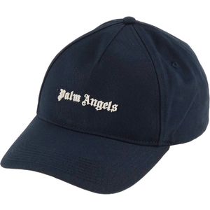 Palm Angels Logo Navy Blue Cap
