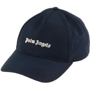 Palm Angels Logo Navy Blue Cap