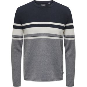 ONLY & SONS Gestreepte Trui ONSNIGUEL Donkerblauw