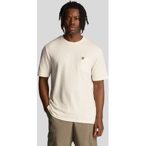 Lyle And Scott - Textured Stripe T-shirt - Wit