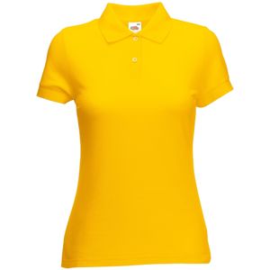 Fruit Of The Loom - Dames-Fit Poloshirt - Zonnebloem Geel - Korte Mouwen