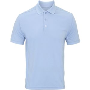 Premier Heren Coolchecker Pique korte mouw Polo T-Shirt (Lichtblauw)