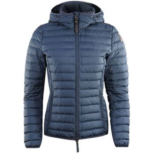 Parajumpers Juliet Navy Blue Hooded Down Jacket - Maat XS