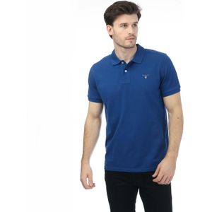 Gant Heren Rugger Piqué Regular Poloshirt (Blauw)