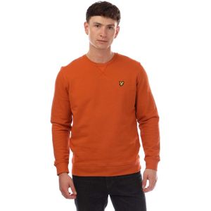 Lyle & Scott Heren Sweatshirt met ronde hals (Oranje)