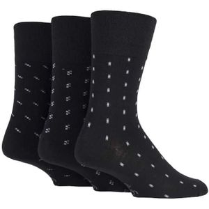 Set van 3 sokken zonder elastiek wollen herensokken met patroon - MWGG03