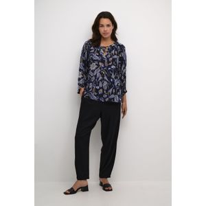 Blouse met lange mouwen Loose fit Black/Blue Paisley Print black blue