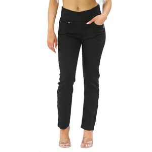 Damesjeans Met Elastische Taille Voor Buikcontrole In Zwart - Maat 50 Normaal