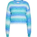 MYMO Trui  blauw / turquoise / wit