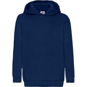 Fruit of the Loom Oudere kinderen Unisex Classic 80/20 Hoodie (Marine)