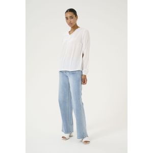 Blouse met lange mouwen Regular fit Chalk white