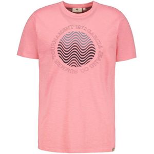 Garcia slim fit T-shirt met printopdruk bright coral