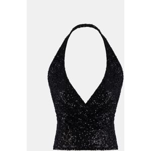 Nomatter-What - Blouse - Zwart - V-col - Detaillering met Sequins