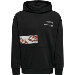 Only & Sons - Hoodie - Zwart - Katoen - Michelangelo Print