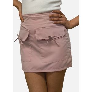 Roze Strikdetail Micro Minirok