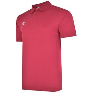 Umbro Heren Essential Poloshirt (Nieuw Claret/Wit)