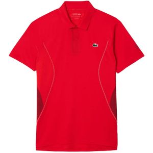 Lacoste Heren Novak Djokovic Regular Tennis Poloshirt (Rood)