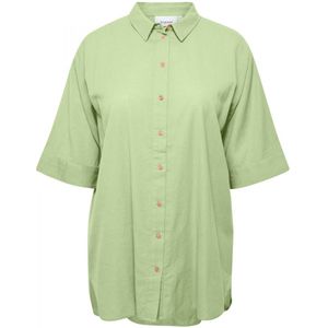 Fransa Plus Size Selection blouse FPMADDIE  lichtgroen