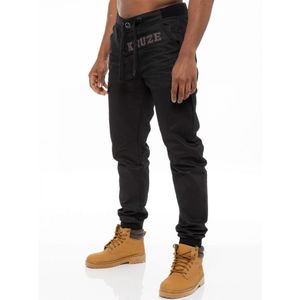 Kruze | Heren jeans met manchetten - zwart