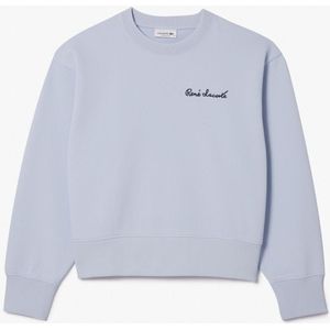 Dames Lacoste Oversized Double Face Jogger Sweatshirt in Blauw