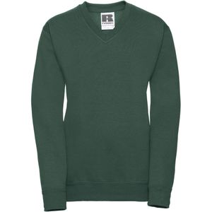 Russell Collection Sweatshirt met V-hals voor kinderen/Kinderen (Fles groen)