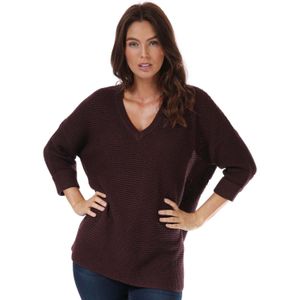 Vero Moda - Leanna - Lange Trui - Wijnrood
