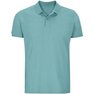 SOLS Heren Planet Piqué Biologisch Poloshirt (Zwembad Blauw)