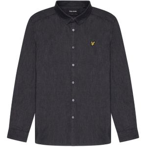 Lyle & Scott Heren Denim Button-Down Overhemd (Zwart)