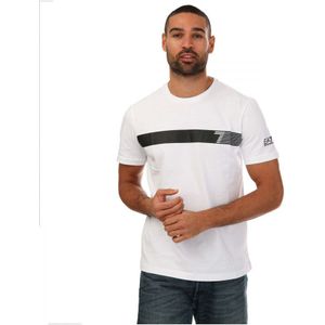 Heren Emporio Armani EA7 7-serie T-shirt in Wit
