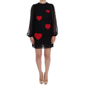 Dolce & Gabbana - SAN Valtino - Jurk - Zwart - Lange Mouwen - Katoen