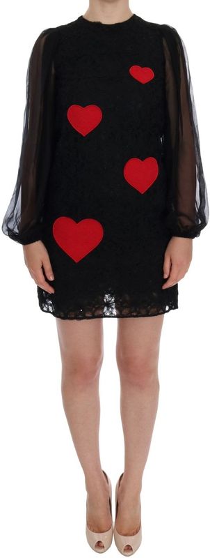 Dolce & Gabbana - SAN Valtino - Jurk - Zwart - Lange Mouwen - Katoen