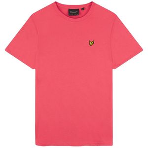Lyle & Scott Heren Effen Crew Hals T-shirt (Donkerroze)