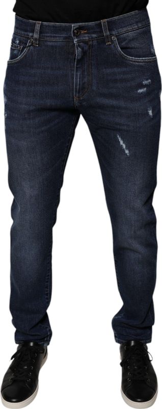 Dolce & Gabbana - Slim-fit Jeans - Blauw - Heren - Katoen