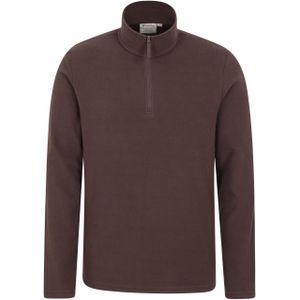 Mountain Warehouse Heren Camber II Half Zip Fleece Top (Bruin)