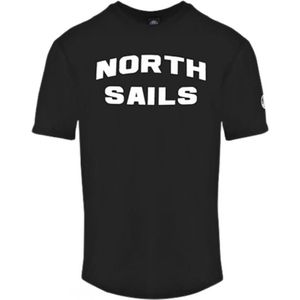 Zwart T-shirt met merklogo van North Sails