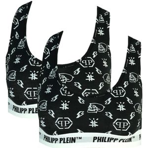 Philipp Plein Symbols Logo Zwart Ondergoed Sport BH Twee Pack