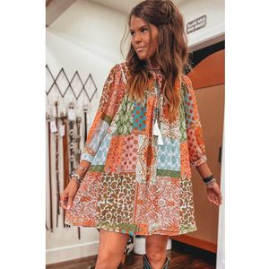 Azura Exchange Vrouwen Patchwork Jurk Multi