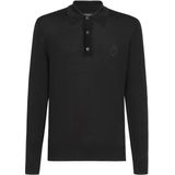 Billionaire - Pullover Polo-Neck LS Crest - Vest - Zwart - Katoen