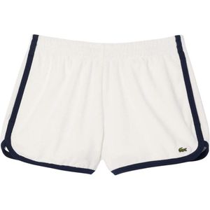 Lacoste Dames/Dames badstof shorts met contrastdetail (Crème)