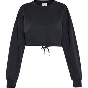 Mymo - Sweatshirt - Zwart - Dames - Cropped Silhouet