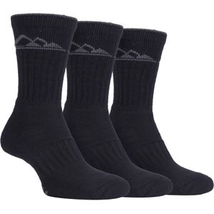 Set van 3 herensokken met kussen, rijk aan katoen - SBMS030BLK