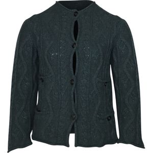 Chanel Kabelgebreide Cardigan in Teal Kasjmier